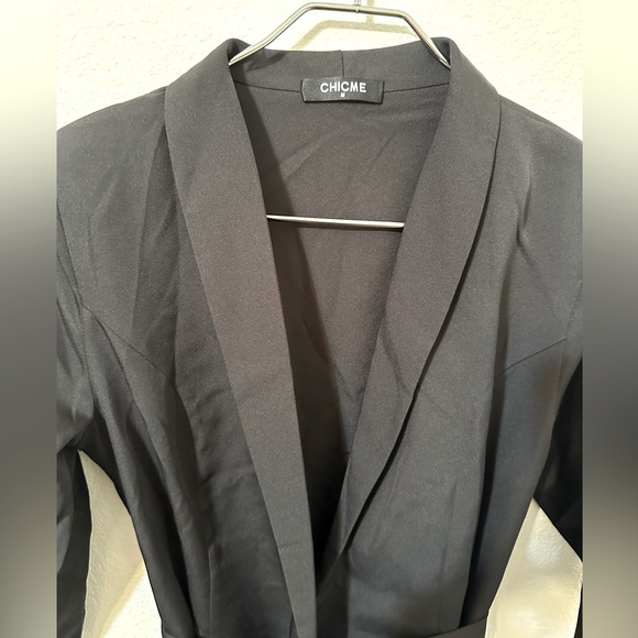 CHICME Blazer Ombré Pleated Wrap Knee Length Dress NWOT - Picture 7 of 15